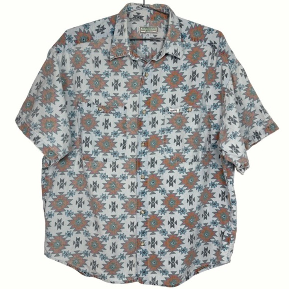 Vintage Guess Jeans‎ Georges Marciano Design Southwest Shirt Mens XL USA